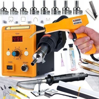 Rosfix Set Lötstation 858D + Kunststoffschweißer + Zubehör | 700W 100–500°C