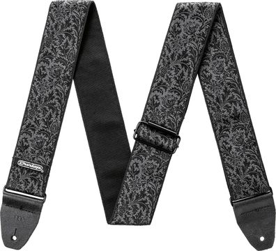Dunlop Jacquard Black Thistle Strap