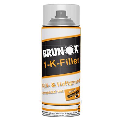 BRUNOX 1-K-FILLER 0.4 LTR Spray Füller Grundierung schleifbar Karosserie Lack
