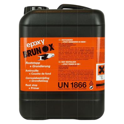BRUNOX EPOXY 5 L Rostumwandler Grundierung Rostschutz Auto Pinselflasche