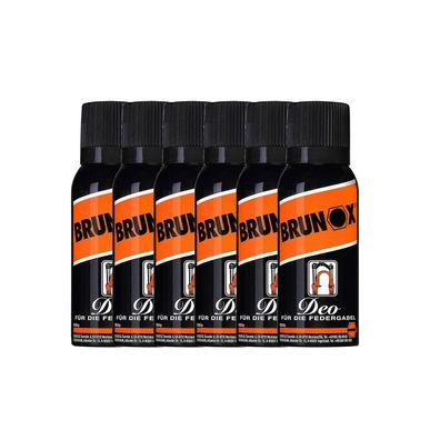 6x BRUNOX DEO FÜR DIE Federgabel 0.1 L Pflegespray Gabelpflege Dämpfer Standrohr