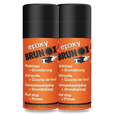 2x BRUNOX EPOXY SPRAY 0.15 L Rostumwandler Grundierung Rostschutz Schmiermittel