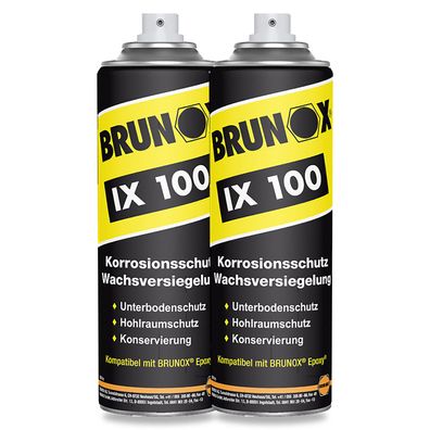 2x BRUNOX IX 100 SPRAY 0.5 LTR Korrosionsschutz Kriechöl Rostlöser Industrie