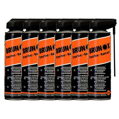 6x BRUNOX TURBO-SPRAY 0.3 LTR POWER-CLICK Rostlöser Kriechöl Kontaktspray