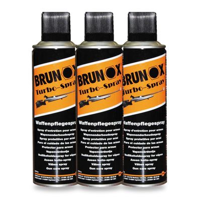 3x BRUNOX Waffenpflege 0.3 L Waffenöl Spray Rostschutz Reinigung Jagd Schützen