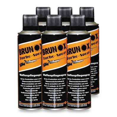 6x BRUNOX Waffenpflege 0.3 L Waffenöl Spray Rostschutz Reinigung Jagd Schützen