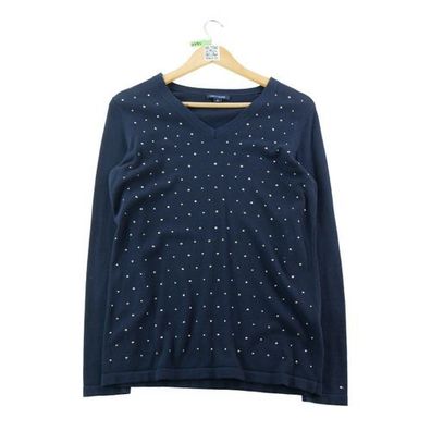 Tommy Hilfiger Damenpullover V-Ausschnitt mit Nieten Größe M #QWE0795