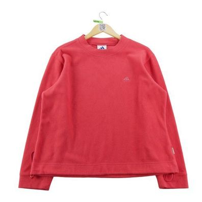 Adidas Fleece-Pullover Damen Y2K Rosa Größe W42 #QWE4220