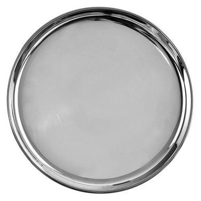 Rundes Serviertablett aus Stahl, 23 cm