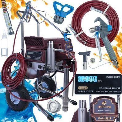 Zenthril Farbspritzgerät Fusion Q LP – 3000W 20MPa 4L/min | 0,031" Düse