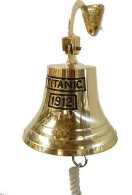 Titanic Wandglocke Messing Tür Glocke Schiffsglocke 45 cm incl. Seil Neu Maritim