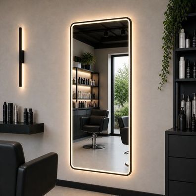 LED-Frisierspiegel- modern, rahmenlos, für Salon und Friseurarbeitsplatz