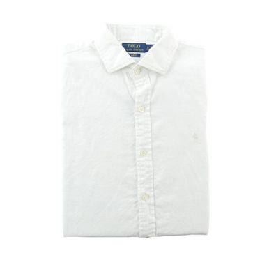 Polo Ralph Lauren Klassische Herrenhemd uni Slim Fit Größe L #QWE1743