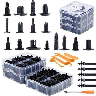 Rosfix Set Kfz-Befestigungsclips 620 Stk – Nylon | mit Box & Werkzeugen