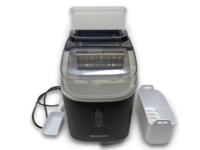 Euhomy Eiswürfelmaschine 15 kg 2 L 16 Würfel in 13 Min selbstreinigend Schwarz