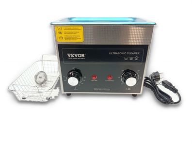 VEVOR Ultraschallreiniger 3 l 120 W mit Heizung Timer und Korb Edelstahl 40 kHz