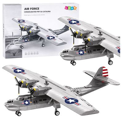 Bausteine Flugzeug PBY-5A Catalina LEAN Toys 364 Teile 59 cm Modellbausatz