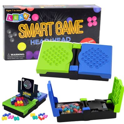 Lernspiel LEAN Toys Smart Game Head 2 Head Logikspiel Bälle und Musterkarten