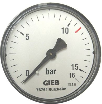 Manometer - Kesselmanometer für Kompressor 63 mm Durchm - 1/4"