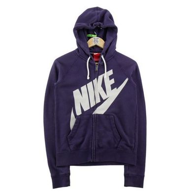 Nike Damen Kapuzen-Sweatshirt Violett Größe XS #QWE4018