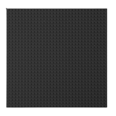 Bauplatte für Bauklötze LEAN TOYS 40x40 cm schwarz mit Noppen