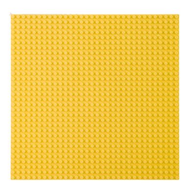 Bauplatte für Bauklötze LEAN TOYS 40x40 cm Gelb Kunststoff mit Noppen