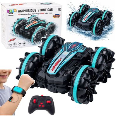RC Stuntauto LEAN Toys CV-8500 Amphibienfahrzeug 4x4 Gestensteuerung türkis