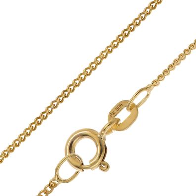 trendor Schmuck Halskette 585 Gold 14 Kt. Flachpanzer-Kette Breite 1,2 mm 31346