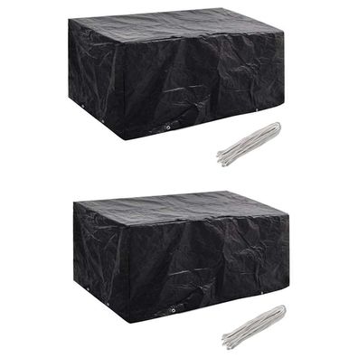 vidaXL Gartenmöbel-Abdeckungen 2 Stk. 8 Ösen 180×140 cm