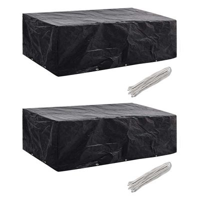 vidaXL Gartenmöbel-Abdeckungen 2 Stk. 10 Ösen 300×140 cm
