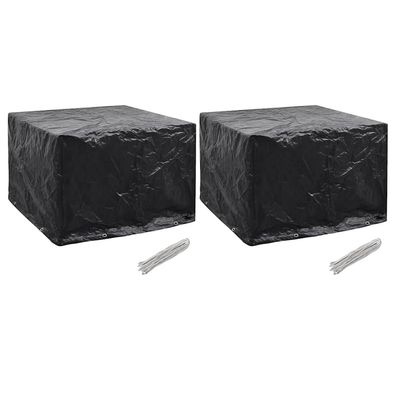 vidaXL Gartenmöbel-Abdeckungen 2 Stk. 8 Ösen 122x112x98 cm