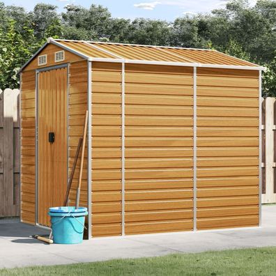 vidaXL Gartenhaus Hellbraun 191 x 215 x 198 cm Verzinkter Stahl