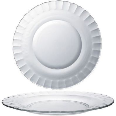 Duralex Picardie transparente Platte 230 x 20 mm - 6er-Set