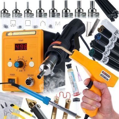 Rosfix Set Heißluftstation 858D – 700W, 8 Düsen, Schweißdraht | 100–500°C