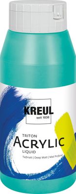 KREUL Triton Acrylic Liquid Kobalttürkis 750 ml – flüssige Künstler-Acrylfarbe