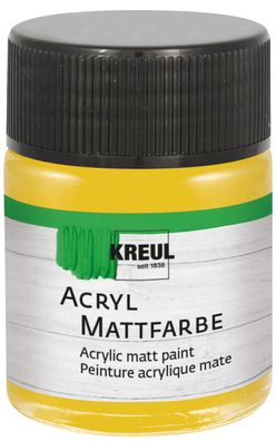 KREUL Acryl Mattfarbe Gold 50 ml – matte Bastel-Acrylfarbe