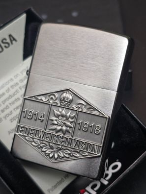 Zippo Edelweiss Division, Deutsches Reich, Emblem (Custom PIN Style) CG #094
