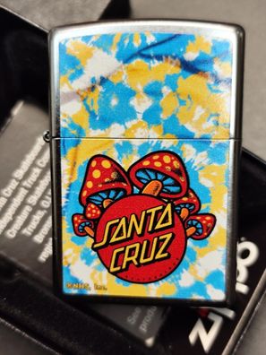 Zippo SANTA CRUZ - Magic Mushrooms Pilze, Motivdruck, Chrom gebürstet