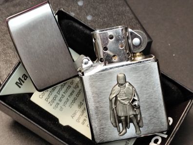 Zippo Kreuzritter Templer Emblem (Custom PIN Style) Chrom gebürstet #079