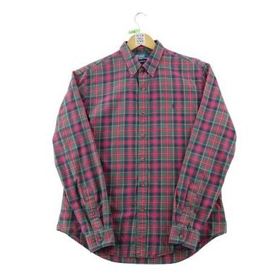 Polo Ralph Lauren Klassische Herrenhemd im Karomuster Größe L #QWE4376