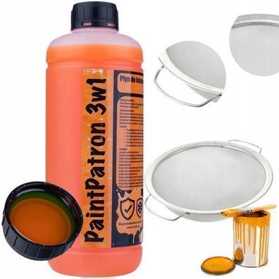 Rosfix Set Reinigungsfluid 1L + Farbsieb 290mm – Edelstahl | 60 Mesh