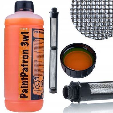 Rosfix Set Wartungsflüssigkeit 1L + Filter 60 Mesh | für Graco FTX/XTR