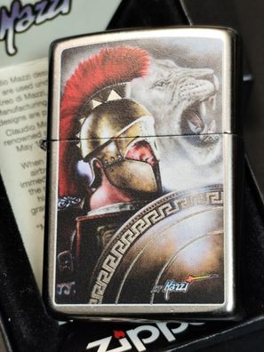 Zippo MAZZI Gladiator, Motivdruck, Streetchrome Lighter