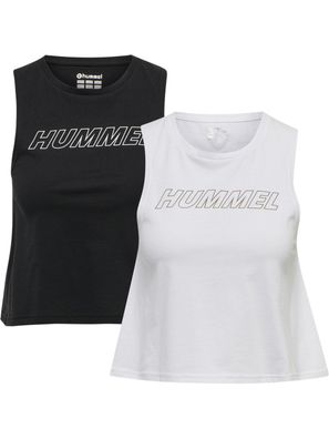 Hummel Damen Tanktop Hmlte Cali 2-Pack Crop Cot 214973
