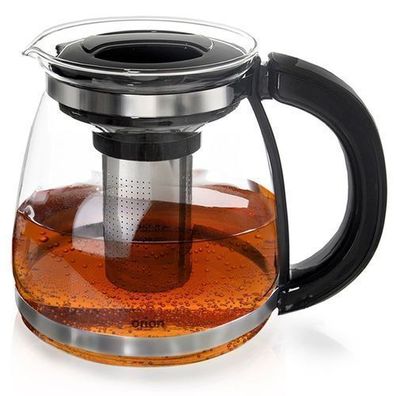 Hitzebeständige Glasteekanne mit Teesieb, 1,73 l