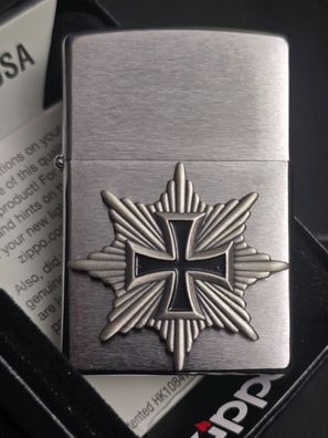 Zippo Blücherstern Eisernes Kreuz, Hindenburgstern (Custom PIN Style) CG #166