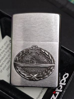 Zippo U-Boot Abzeichen, Kriegsmarine, EK (Custom PIN Style) Lighter CG #299