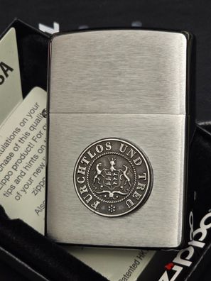 Zippo Furchtlos UND TREU Königreich Württemberg (Custom PIN Style) Lighter CG #365