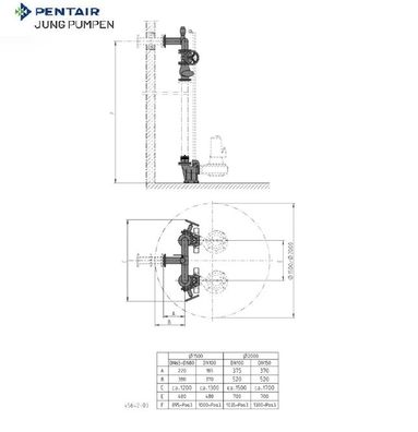 Jung Pumpen Armaturen DN 100 für ES D2000 JP48948