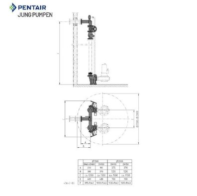 Jung Pumpen Armaturen DN 80 für PE D1500 JP48942